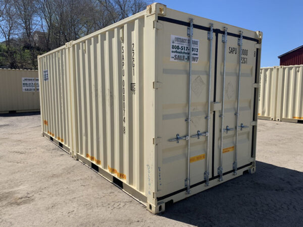 Neuer DUO-CON – DOPPELTÜR oder 2-10′ MIT ARBEIT – Transport-/Lagercontainer – Wind- und wasserdicht – BEIGE